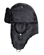 Шапка-ушанка Евро ПЛЮС черная тк.Оксфорд (арт. с-109340)