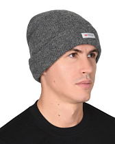 Шапка полушерстяная Иней, утепл Тинсулейт, серая (арт.с-143869)