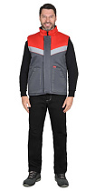 Жилет утепленный Навигатор серый/расный (арт.с-104034)