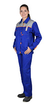 *Костюм рабочий Фаворит женский куртка/брюки  васильковый 65% ПЭ 35% ХБ (арт.с-03169) 