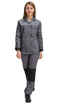 Костюм рабочий женский Город куртка/брюки серый тк. Смесовая (арт.КОС214-1)