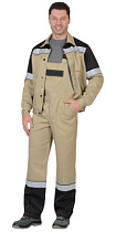 Комплект рабочий Легион куртка/полукомбинезон песочный/черн. тк.Смесовая СОП-50 (арт.с-04292)