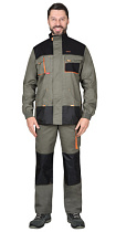 Куртка рабочая Манхеттен оливковый/черный/оранжевый тк.Смесовая (арт.с-112450)