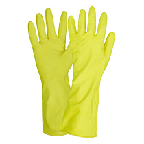 Перчатки хозяйственные латекс с хлопоковым напылением арт. 0001786