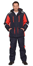 Костюм зимний Сатурн курта/брюки синий/красный 100% п/э СОП-50 (арт.с-02900)